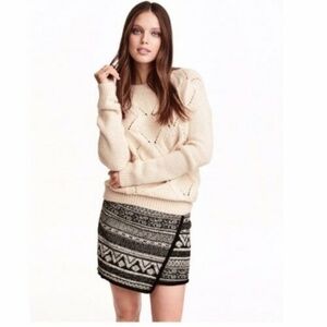H&M Jacquard Weave Wrap Skirt NWT 2